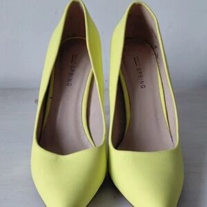 Call It Spring Neon Yellow Heels